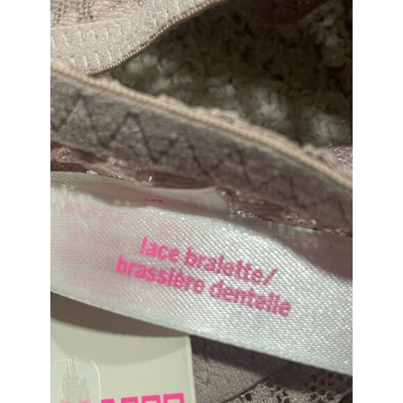 NWT Victorias Secret PINK Lace Bralette Bra Womens Size Medium Taupe 11093779 - Picture 5 of 7
